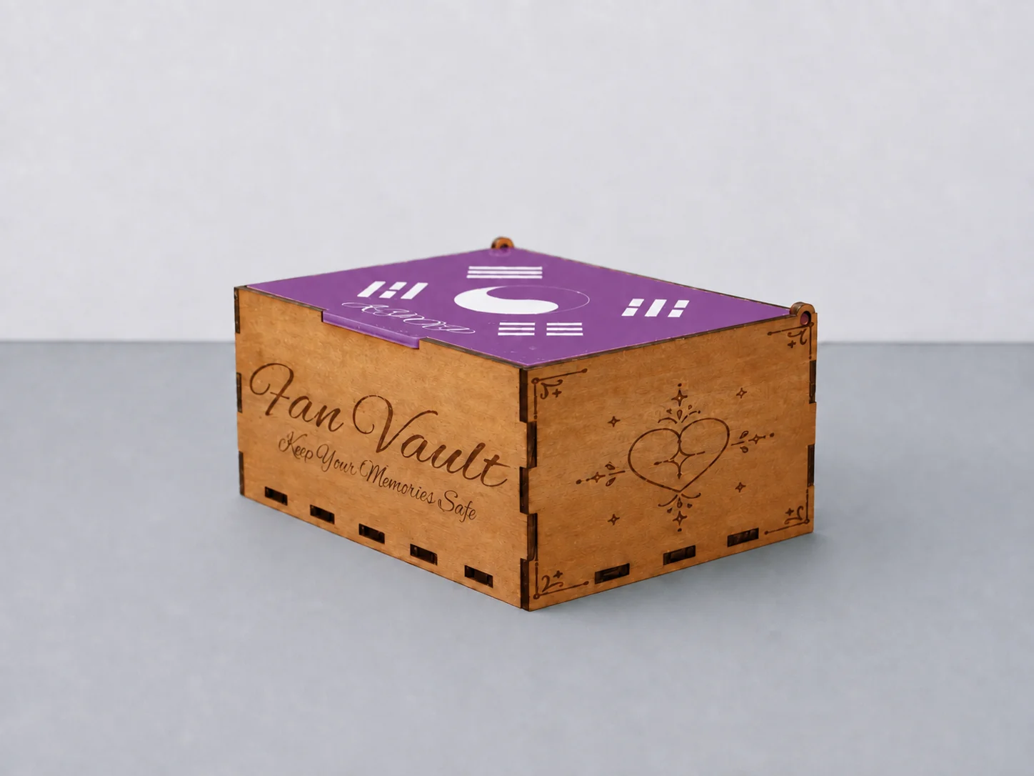 Purple Fan Vault wooden keepsake box
