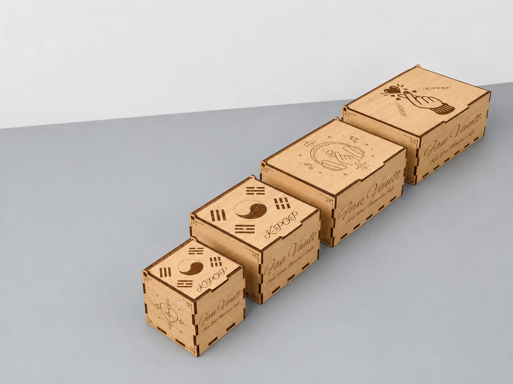 Four Fan Vault sizes shown together
